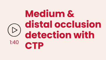 Medium & distal occlusion detection with CTP