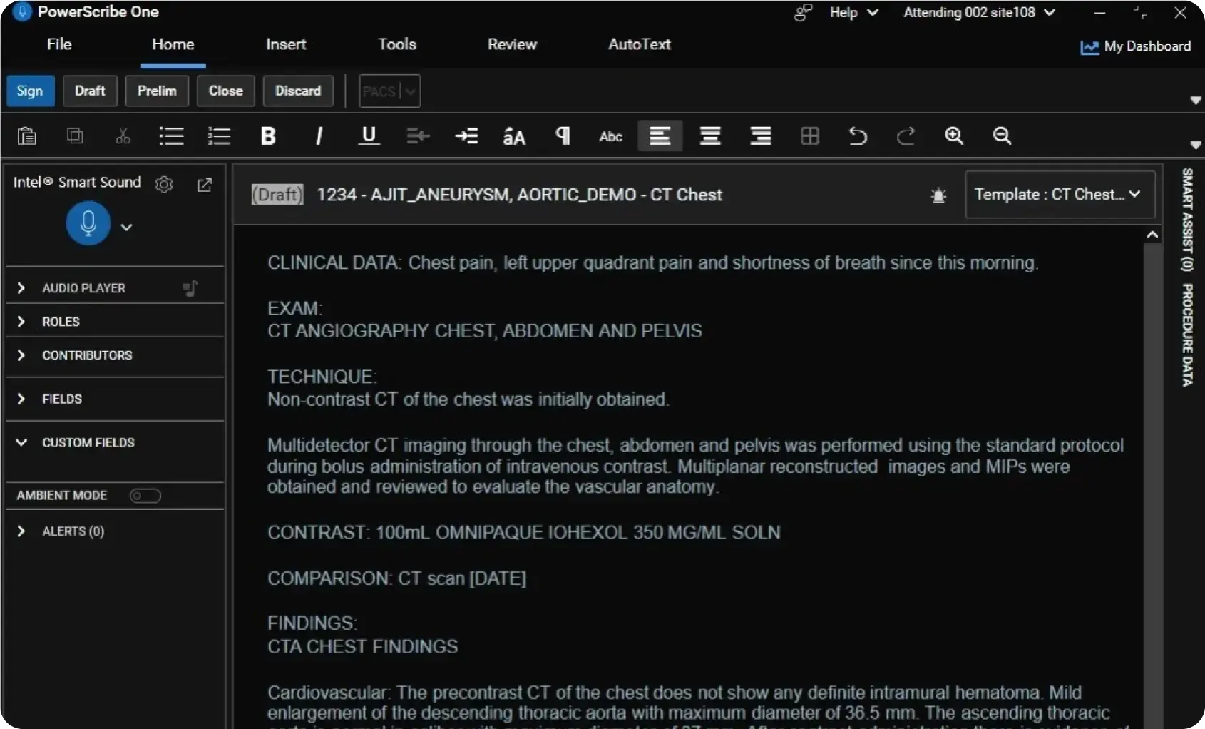 NavPro Reporting Screen